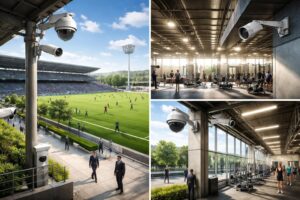 Sécurité sportive et vidéosurveillance pour stades, gymnases et installations sportives avec caméras connectées
