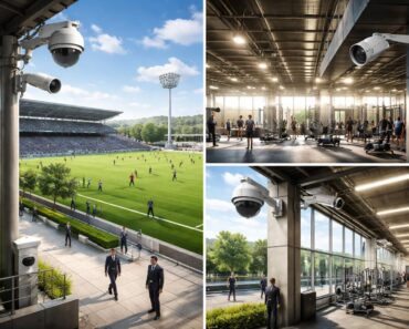 Sécurité sportive et vidéosurveillance pour stades, gymnases et installations sportives avec caméras connectées Sécurité sportive et vidéosurveillance pour stades, gymnases et installations sportives avec caméras connectées